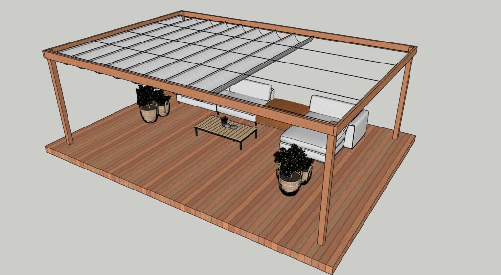 Pergolatak Roman Shade Sail Segeltak Kinnevikens Segelmakeri